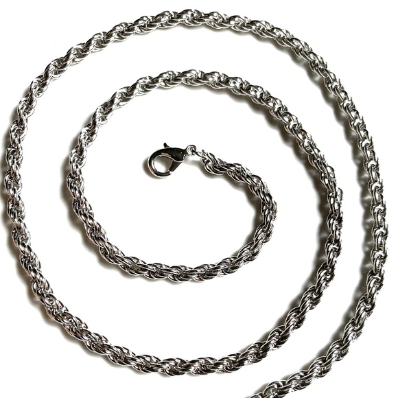 14K Gold Plated Twisted Rope Style Chain Necklace - Picture 2 of 6